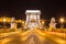 Nightshot on empty Szechenyi bridge