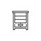 Nightstand cabinet line icon