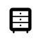 Nightstand furniture icon isolated vector black