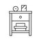 nightstand furniture line icon vector illustration