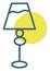 Nightstand lamp, icon