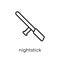Nightstick icon. Trendy modern flat linear vector Nightstick icon on white background from thin line law and justice collection