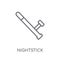 Nightstick linear icon. Modern outline Nightstick logo concept o