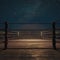 Nighttime Boxing Ring With Starry Sky. Generative AI.