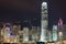 Nighttime city view of the Hong Kong Island