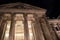 Nighttime close-up of famous Reichstag building in Berlin, Germany