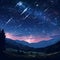 Nighttime Deluge: Meteor Shower Magic