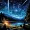 Nighttime Deluge: Meteor Shower Magic