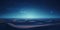 Nighttime desert landscape with starry sky. Rolling sand dunes with space horizon. Abstract atmospheric cloudscape.
