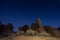 Nighttime image of The Alabama Hills with Stars