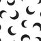 Nighttime moon icon seamless pattern background. Business concept vector illustration. Moon symbol pattern.