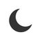 Nighttime moon vector icon in flat style. Lunar night illustration on white isolated background. Moon business concept.