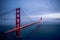 A nighttime shot of the Golden Gate Bridge