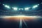 Nighttime sports backdrop Stadium football cricket blurred 3D lighting background