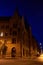 A nighttime street in the center of Budapest