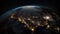 Nighttime View of Earth from Low-Earth Orbit, Made with Generative AI