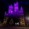 Nighttime view of Lincoln Cathedral, beautifully lit up, in Lincoln, Lincolnshire, UK