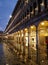 Nighttime view of San Marco Plaza in Venice, Italy