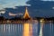 Nighttime View of Wat Phra Mahathat Kaen Nakhon, Wat Nong Waeng,