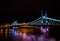 Nightview of liberty bridge in Budapest