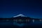 Nightview of Mount Fuji from Lake Yamanaka