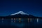 Nightview of Mount Fuji from Lake Yamanaka