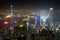 Nightview from Victoria Peak in Hong Kong