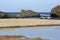 NigLandscape from the mouth of the river Butamata and the Black Sea on the beach in Sinemorets, Bulgaria.