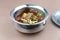 Nihari, Delicious and Spicy Tender Meat Curry on brown background