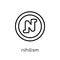 nihilism icon. Trendy modern flat linear vector nihilism icon on