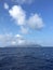 Niihau Island Seen on Horizon in Pacific Ocean in Hawaii.