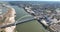 Nijmegen, 3th of September 2022, The Netherlands. De Oversteek also called City Bridge is a bridge for car traffic over