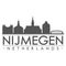 Nijmegen Netherlands Europe Skyline Silhouette Design City Vector Art Famous Buildings.