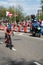 Nijmegen, Netherlands May 7, 2016; Professional cyclist speeding up the pace before the sprint