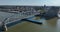 The Nijmegen railway bridge is a truss bridge spanning the River Waal, connecting the city of Nijmegen to the town of