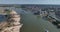 The Nijmegen railway bridge is a truss bridge spanning the River Waal, connecting the city of Nijmegen to the town of