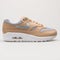 Nike Air Max 1 Suede Premium khaki, silver and white sneaker