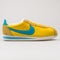 Nike Classic Cortez Nylon KM QS yellow and blue sneaker