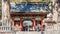 NIKKO, JAPAN - FEBRUARY 2, 2019: People walking to Omotemon Gate, the first gate at Toshogu Shrine. The shrine is final resting