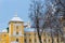 Nikolsky and Pokrovsky Cathedrals of Pokrovsky Khotkov Monastery in winter,Khotkovo town, Sergiev Posad district