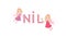 Nil female name with cute fairy