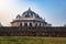 nila gumbad of humayun tomb exterior view at misty morning from unique perspective