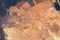 Nile valley in Egypt, satellite image. Desert