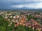 Nimbostratus clouds over Ljubljana in Slovenia