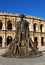 Nimes bullring and statue