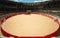 Nimes,France - August 14, 2018: Interior photograph of Nimes, Amphitheater with blurred tourists