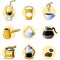 Nine coffee icons