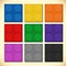 Nine colors of square blocks