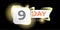Nine days to go countdown black horizontal banner design template. 9 days to go sale announcement black modern banner