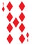 The nine of diamonds card in a regular 52 card poker playing deck